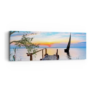 Quadro em tela - Boa noite - 90x30 cm