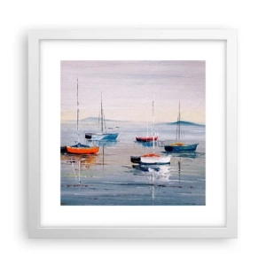 Pôster em moldura branca - Um merecido descanso - 30x30 cm