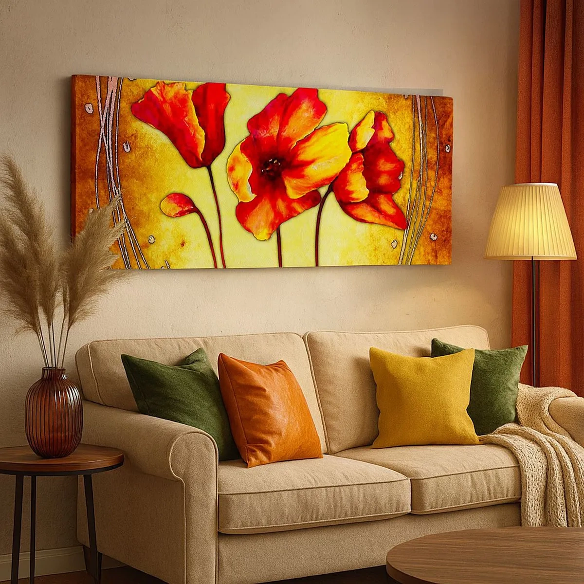 Quadro em tela - Decoração da secessão - 100x40 cm