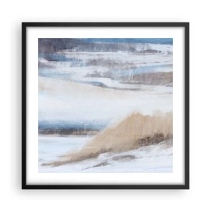 Pôster com moldura preta - Composição de inverno - 50x50 cm