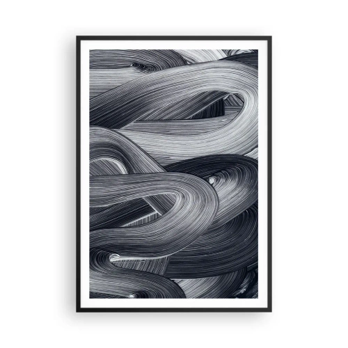Pôster com moldura preta - A fluidez da realidade - 70x100 cm