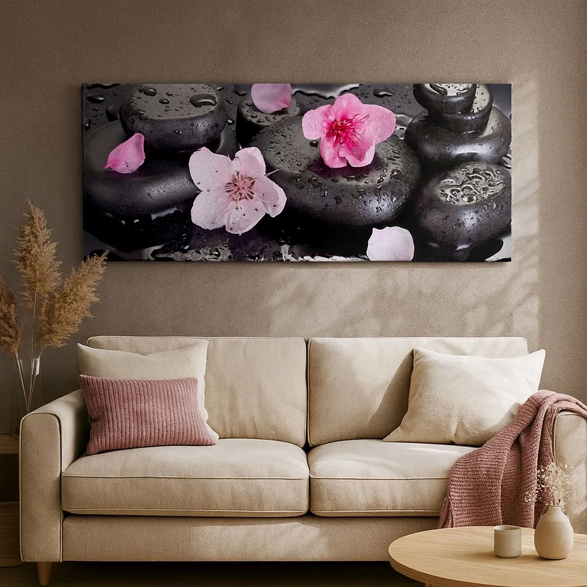 Quadro em tela - Coração de pedra - 100x40 cm