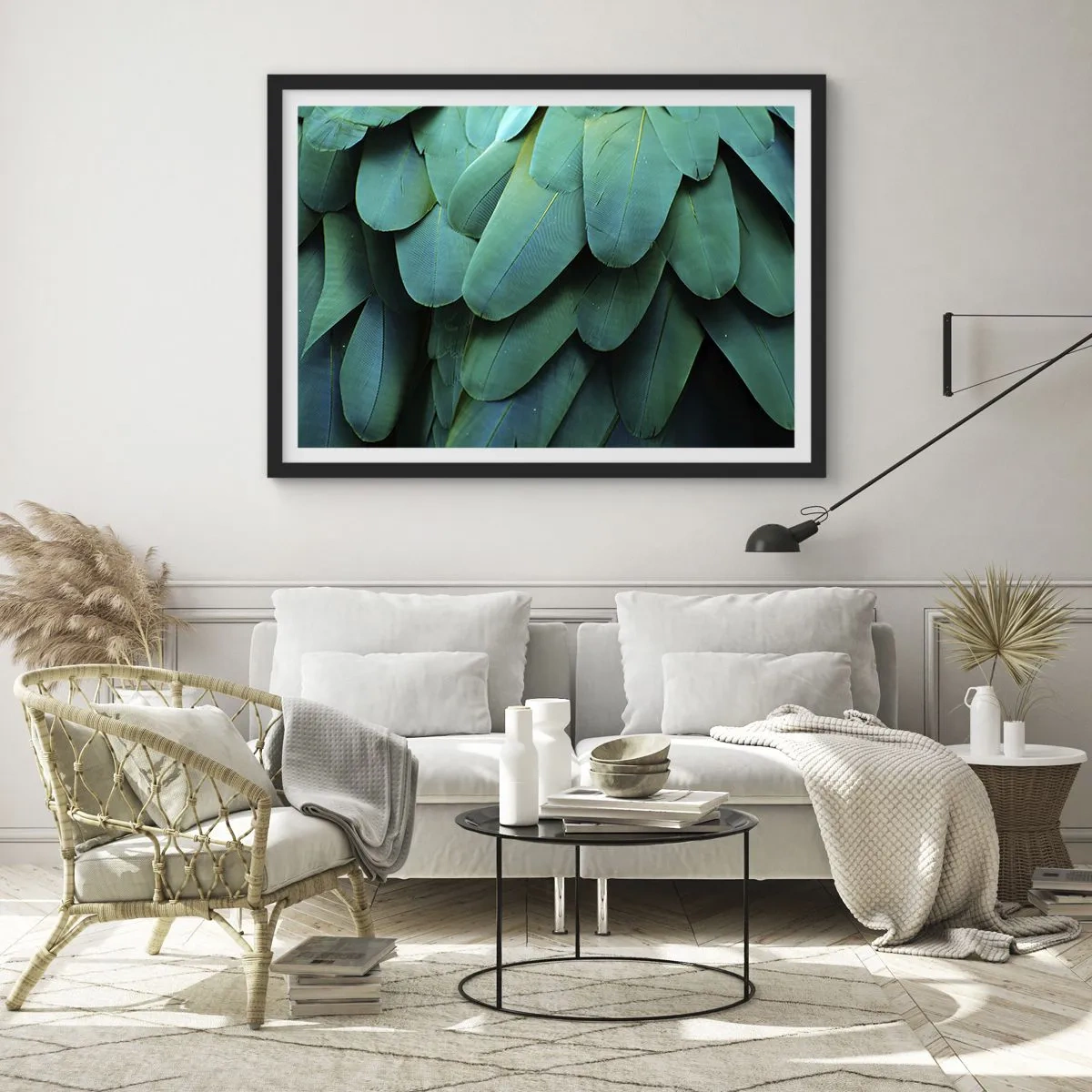 Pôster com moldura preta - Precisão de papagaio - 70x50 cm
