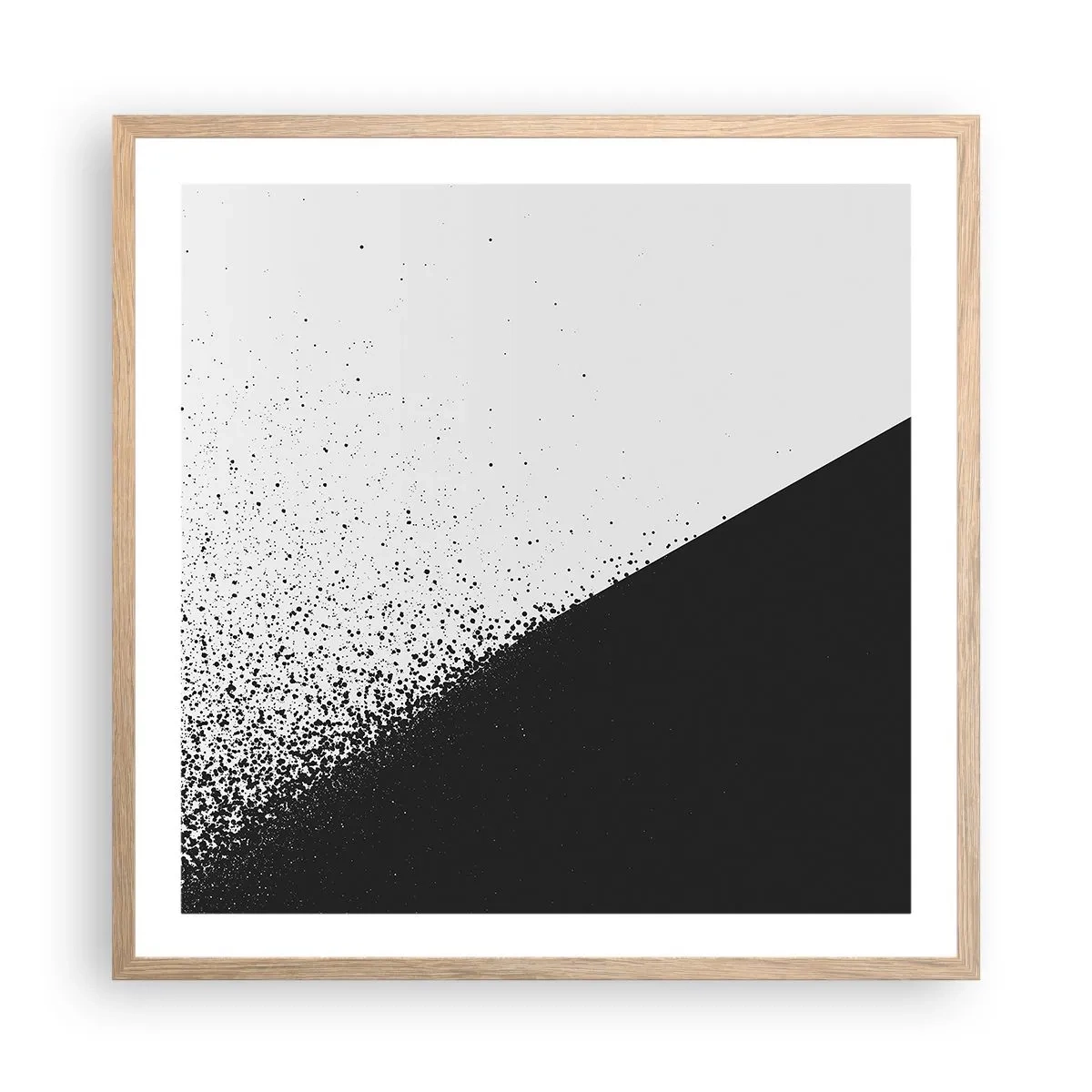 Pôster com moldura de carvalho claro - Cada vez mais rápido, cada vez mais - 60x60 cm