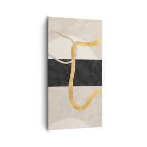 Quadro em tela - Formas em loop - 65x120 cm