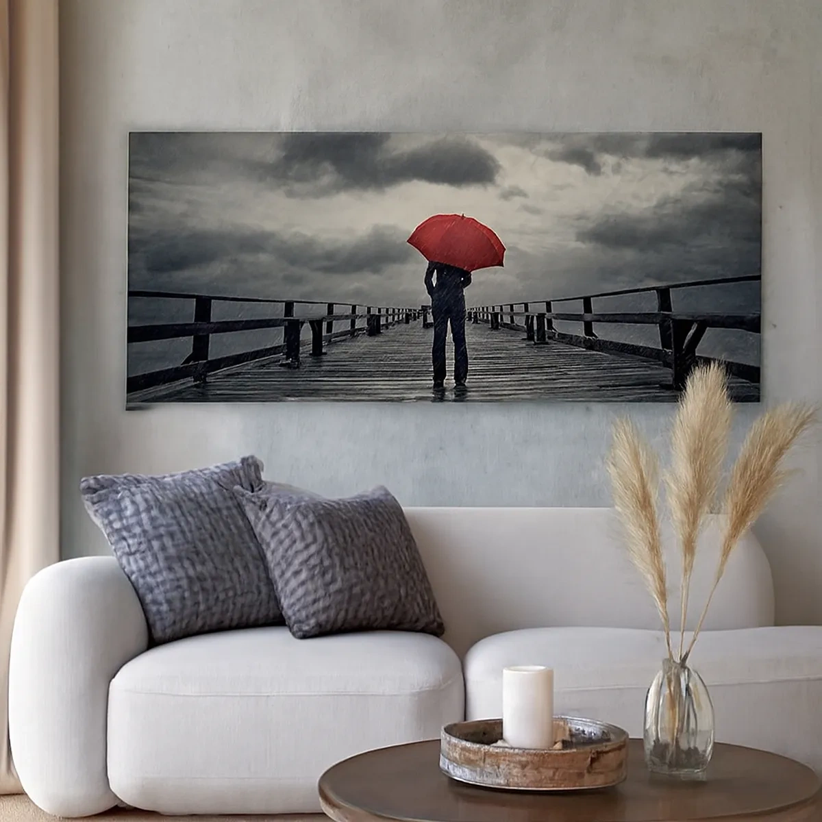 Quadro em tela - Não faz mal que chova - 30x30 cm