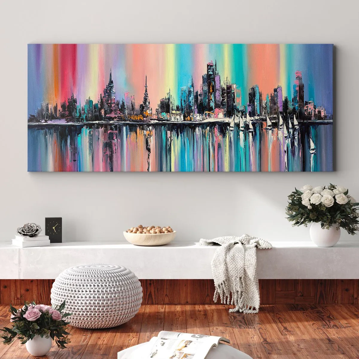 Quadro em tela - Brilho da noite - 120x50 cm