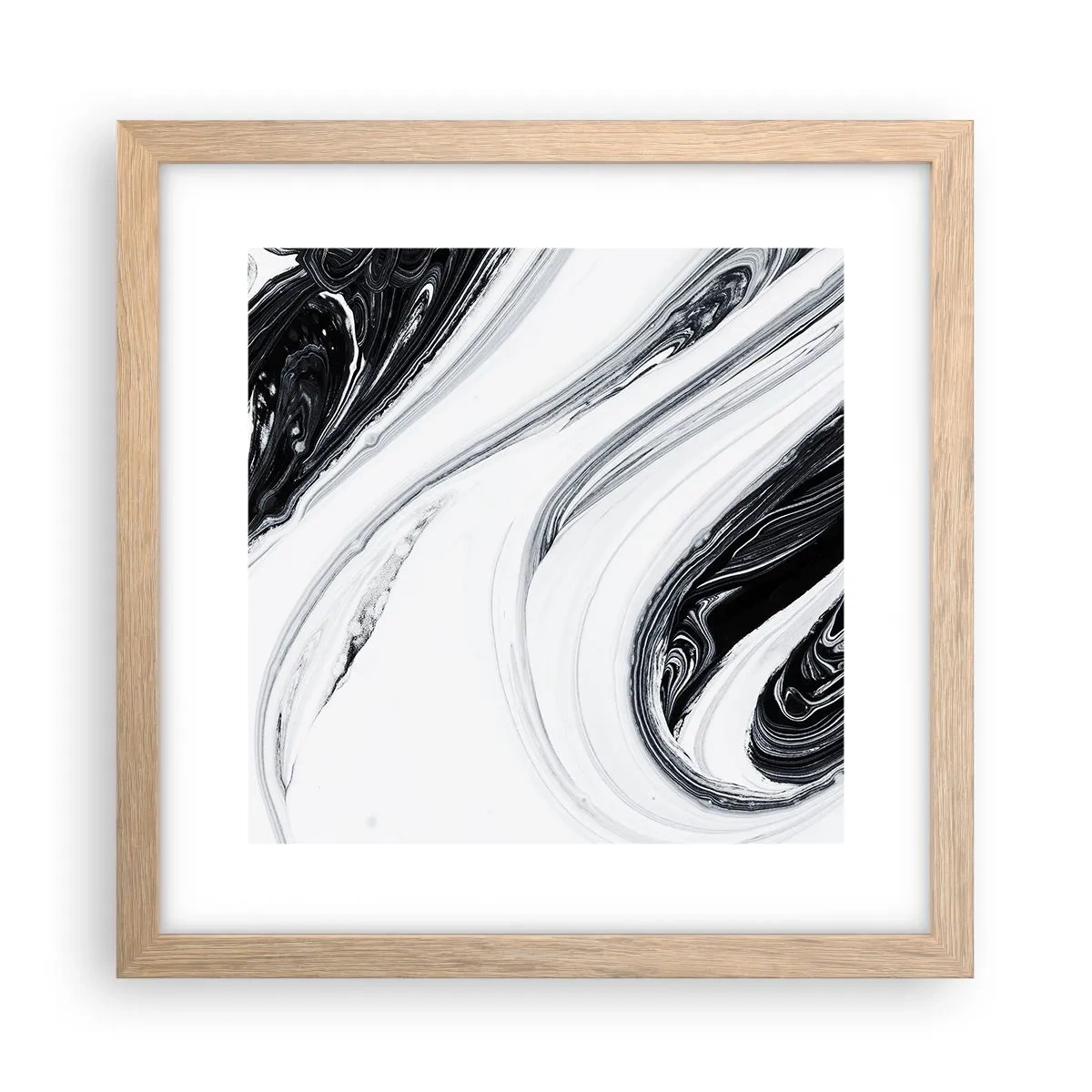 Pôster com moldura de carvalho claro - Uma combinação de opostos - 30x30 cm