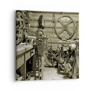 Quadro em tela - No depósito do tio Jorge - 30x30 cm