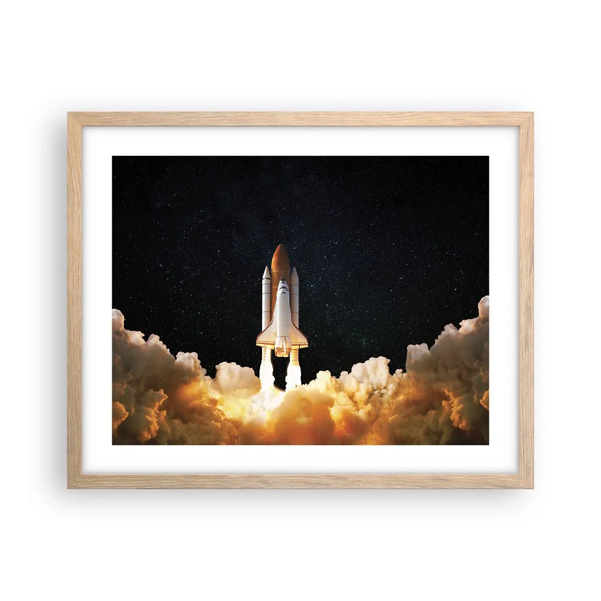 Pôster com moldura de carvalho claro - Ad astra! - 50x40 cm