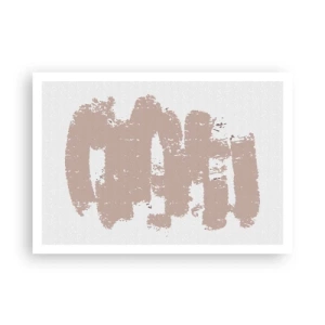 Pôster - Abstração em rosa suave - 100x70 cm