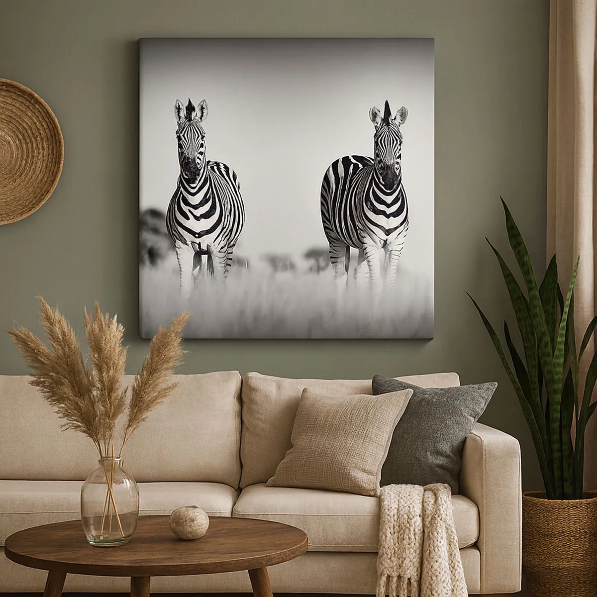 Quadro em tela - De fato, o mundo é a preto e branco - 30x30 cm