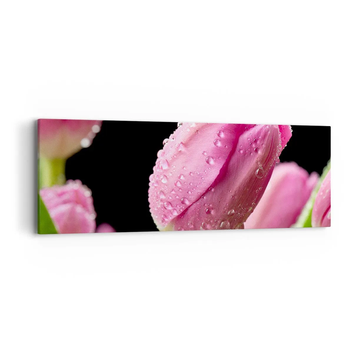 Quadro em tela - Sonho lilás em orvalho - 90x30 cm
