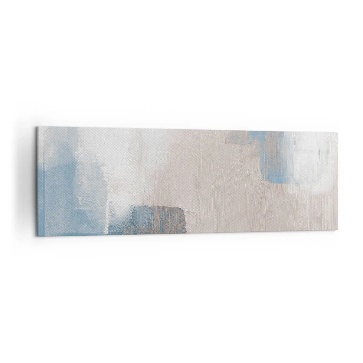 Quadro em tela - Abstração rosa atrás da cortina azul - 160x50 cm