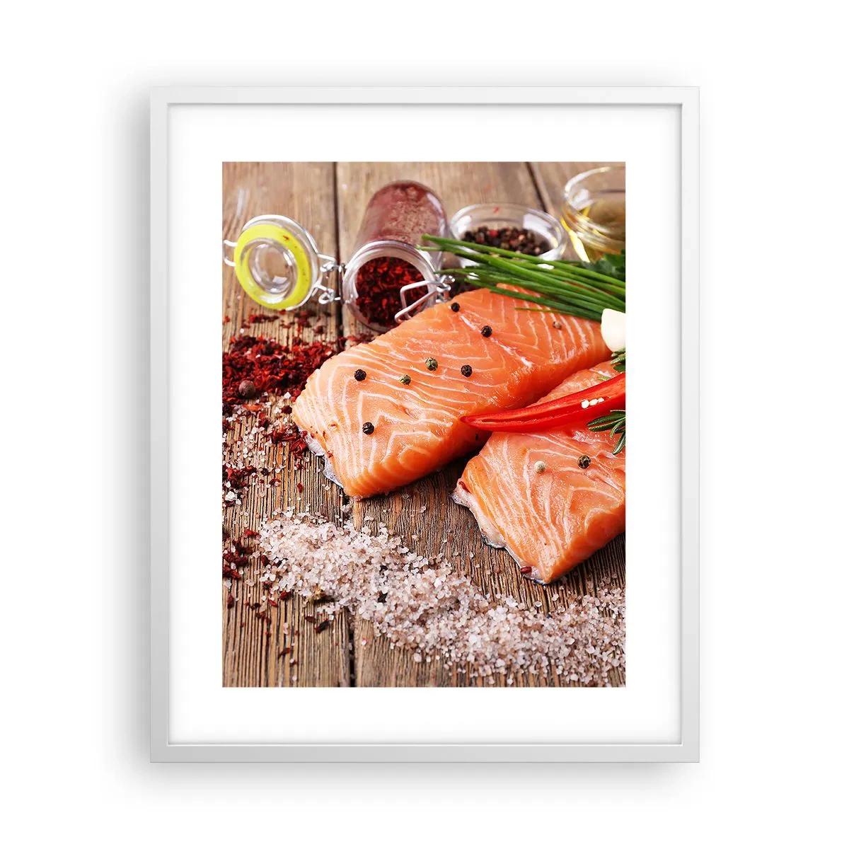 Pôster em moldura branca - Aventura norueguesa na cozinha - 40x50 cm