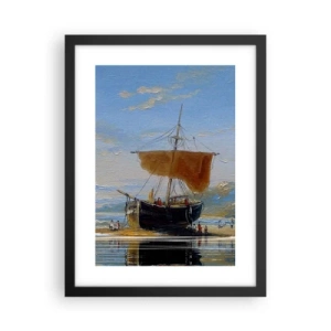 Pôster com moldura preta - Água, terra, ar - 30x40 cm