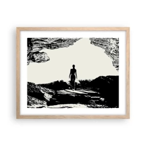 Pôster com moldura de carvalho claro - Novo visual - 50x40 cm