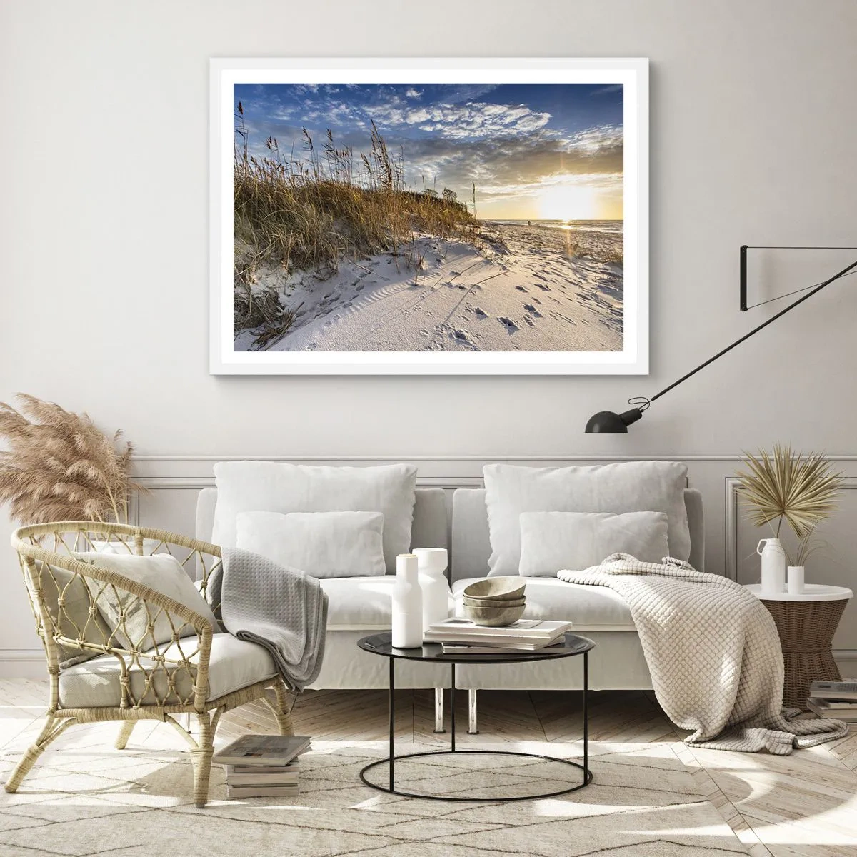 Pôster em moldura branca - Um convite para um passeio - 91x61 cm