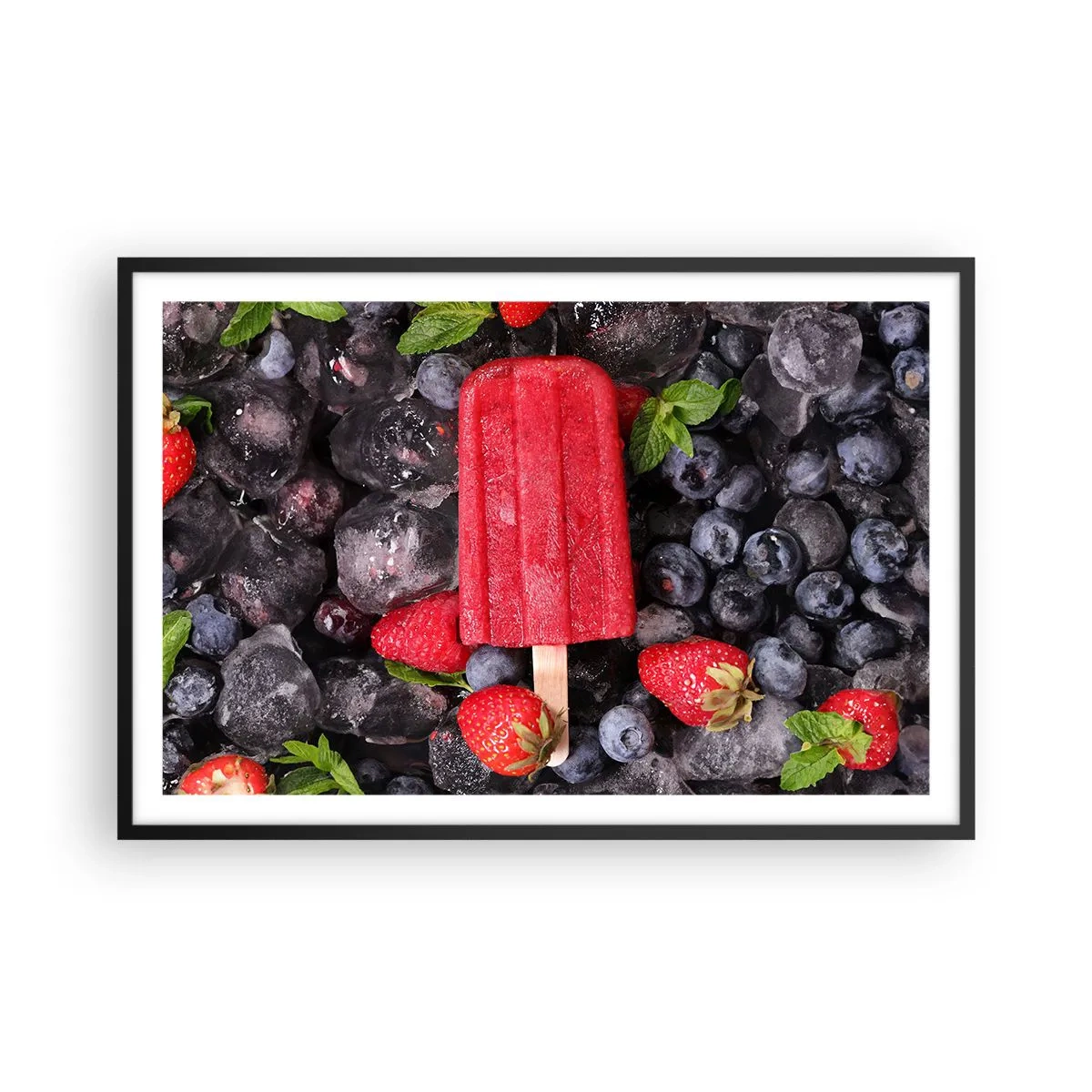Pôster com moldura preta - O sabor de um verão quente - 91x61 cm