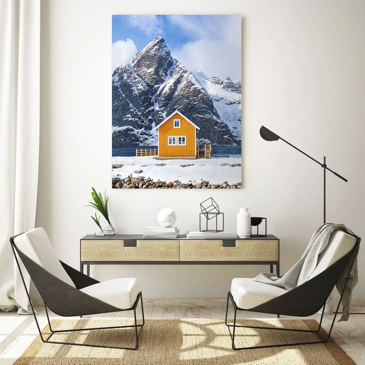 Quadro em vidro - Feriados escandinavos - 80x120 cm