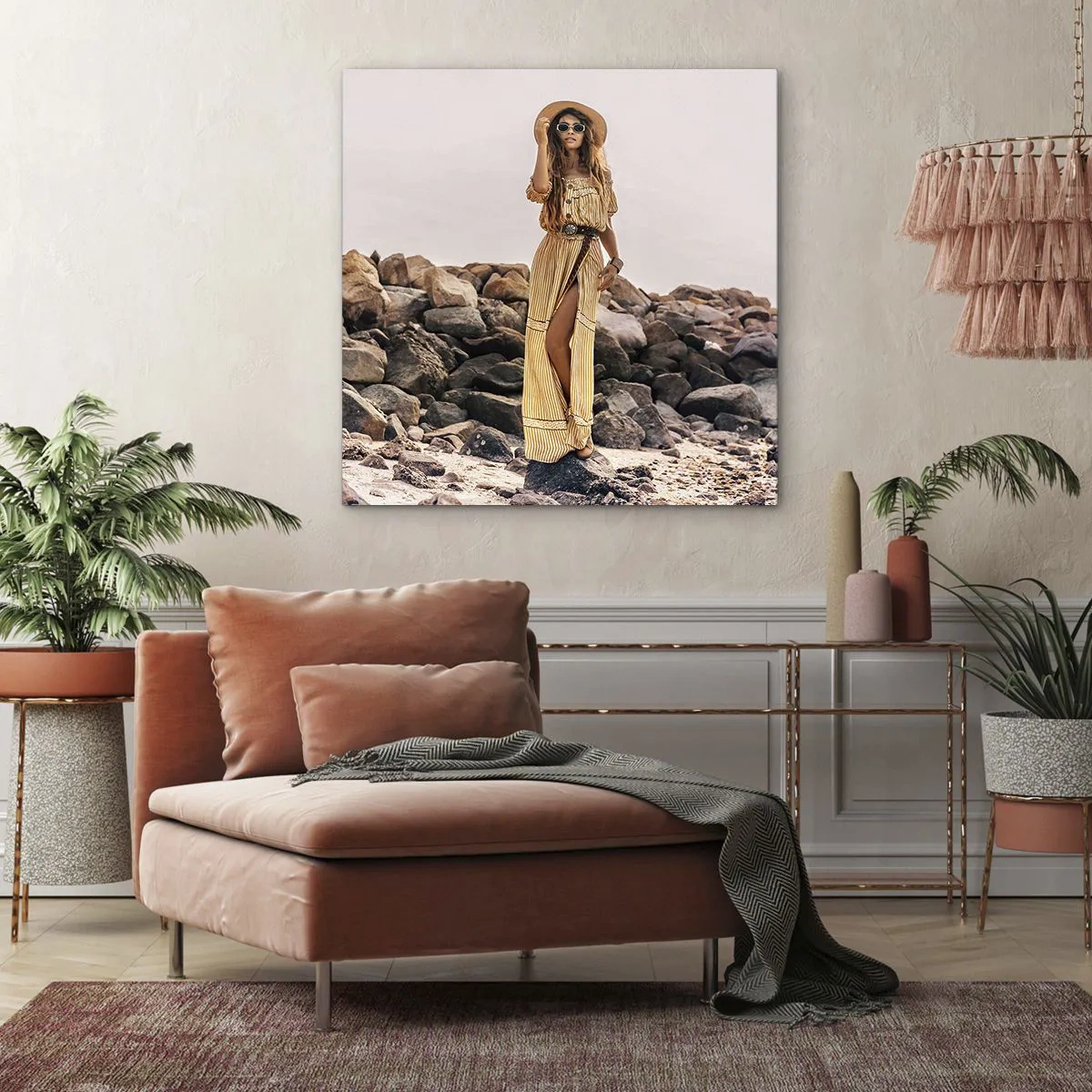 Quadro em tela - A magia das pedras - 50x50 cm