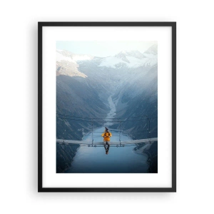 Pôster com moldura preta - Encantado com a paisagem - 40x50 cm