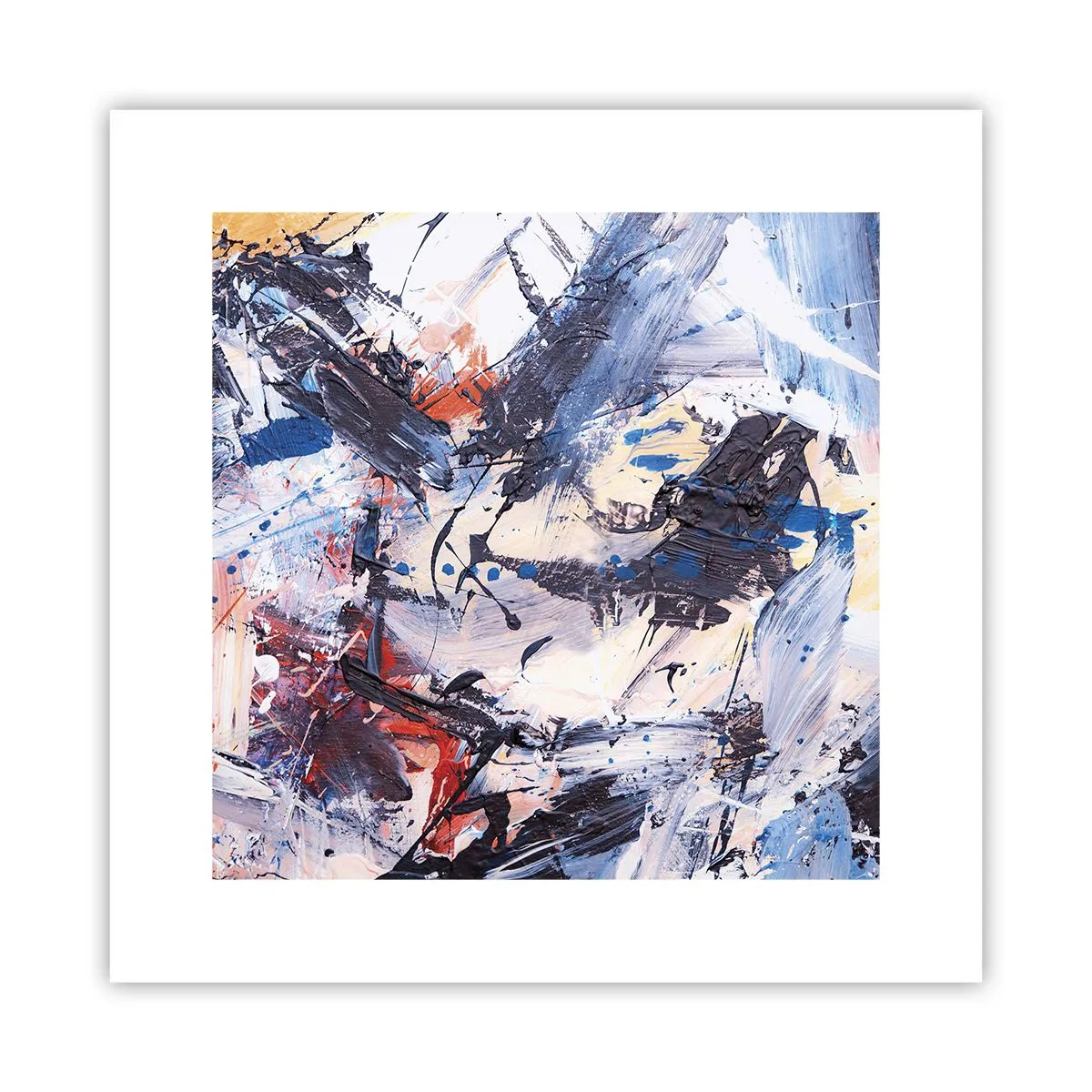 Pôster - Dança louca da abstração - 30x30 cm