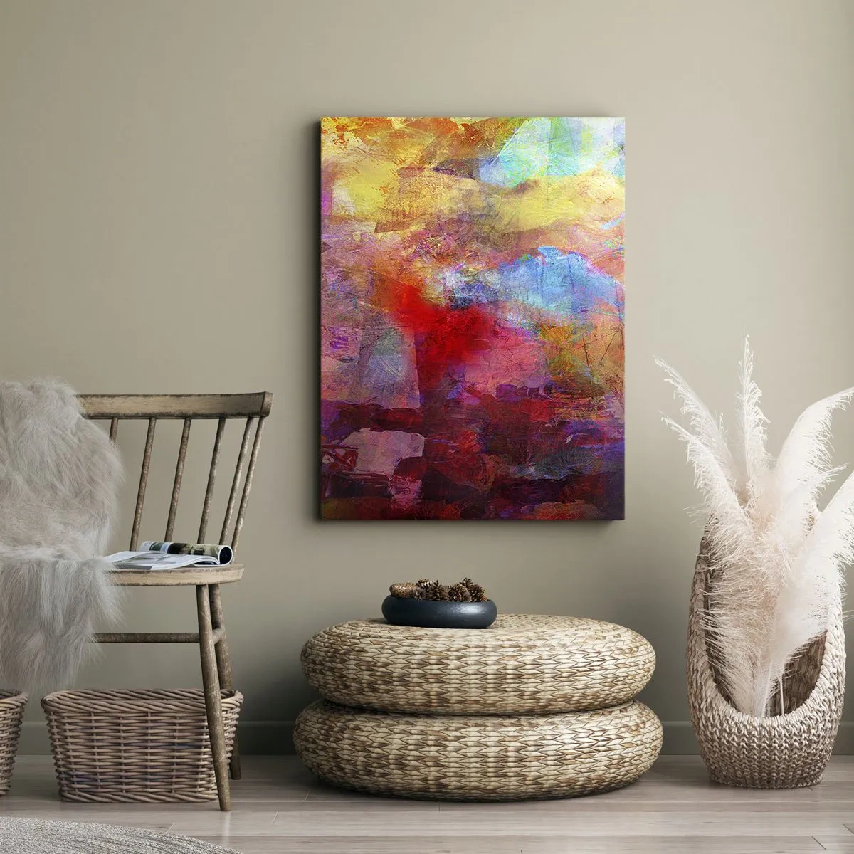 Quadro em tela - Olhe para dentro do arco-íris - 50x70 cm