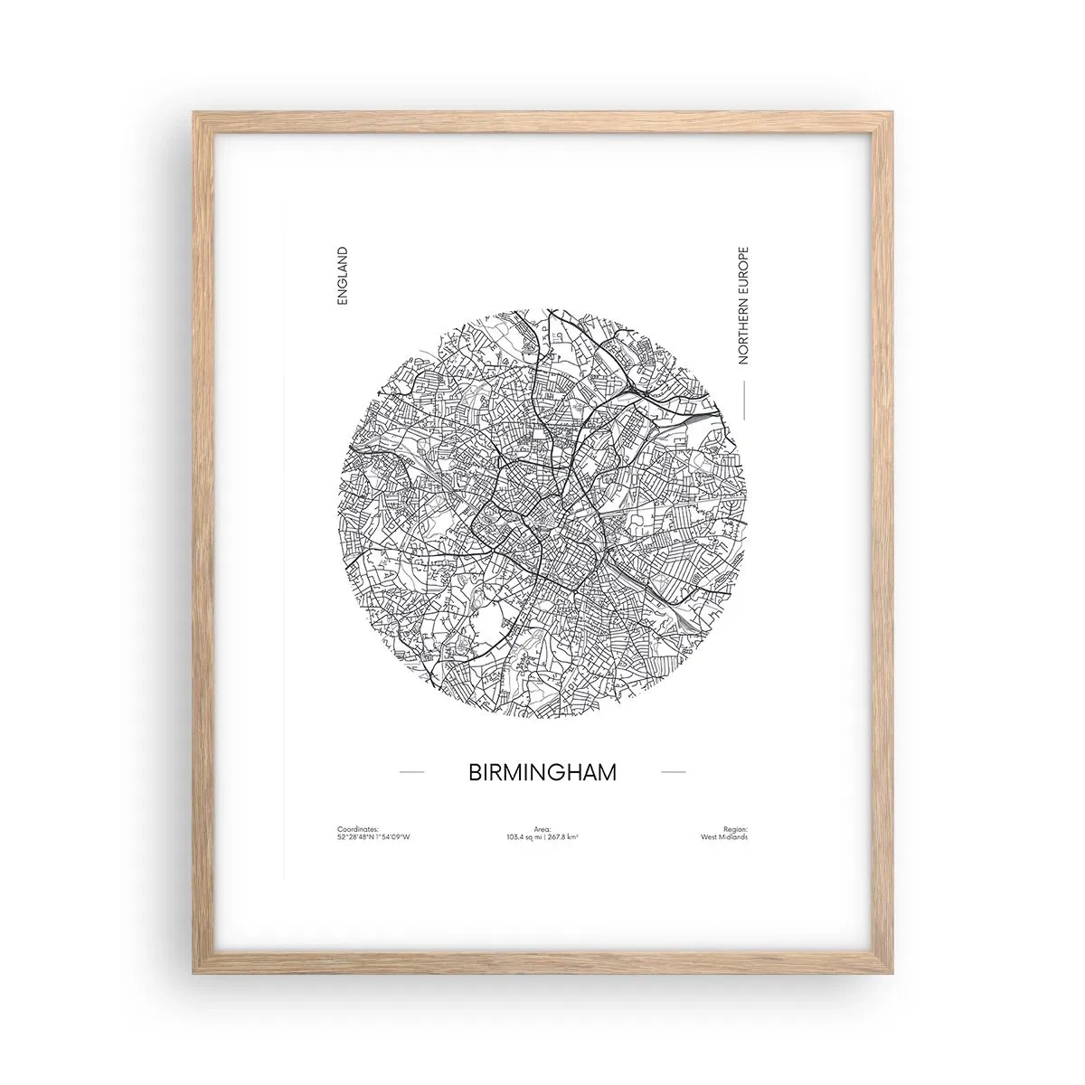 Pôster com moldura de carvalho claro - Anatomia de Birmingham - 40x50 cm