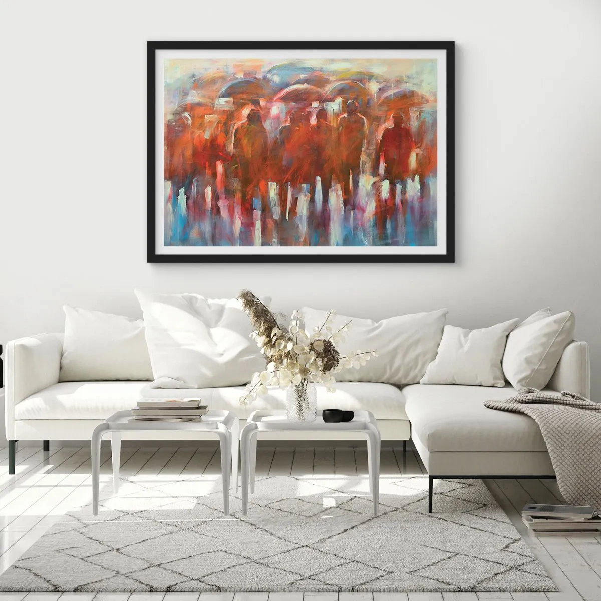 Pôster com moldura preta - Iguais na chuva e no nevoeiro - 91x61 cm