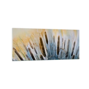 Quadro em vidro - O frio da água, o calor do sol - 120x50 cm