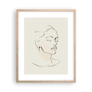 Pôster com moldura de carvalho claro - Uma certa linha - 40x50 cm