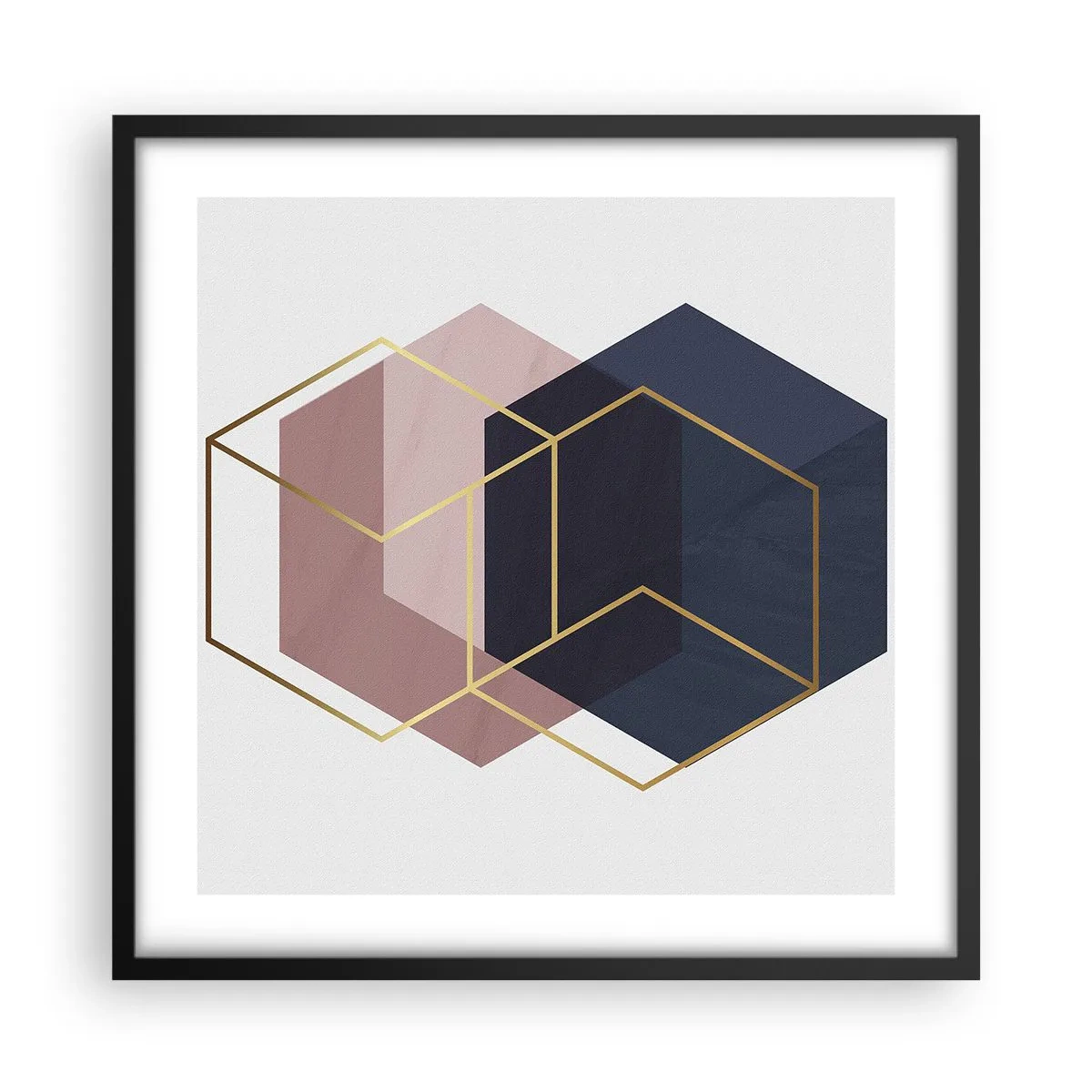 Pôster com moldura preta - O poder da simplicidade - 50x50 cm