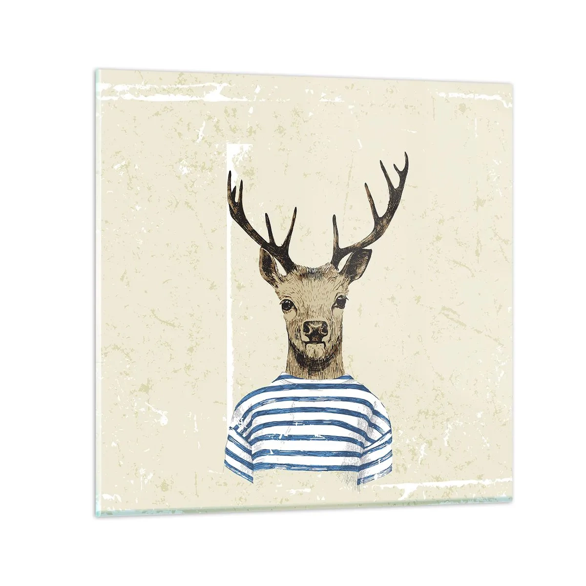 Quadro em vidro - Porque eu gosto de camisas listradas! - 70x70 cm