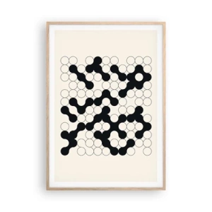 Pôster com moldura de carvalho claro - Jogo chinês – variação - 70x100 cm