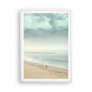 Pôster em moldura branca - Em busca da paz - 70x100 cm