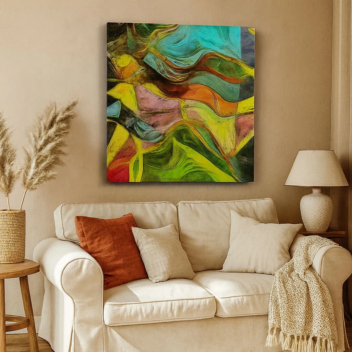 Quadro em tela - O movimento é vida - 30x30 cm