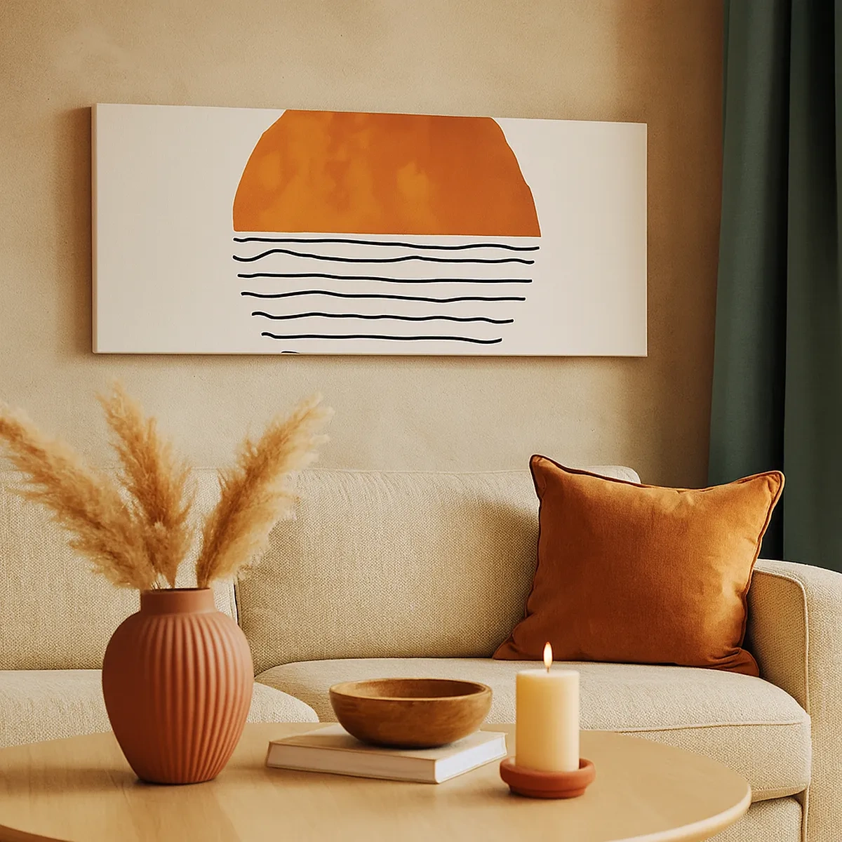 Quadro em tela - No clima japonês - 30x30 cm