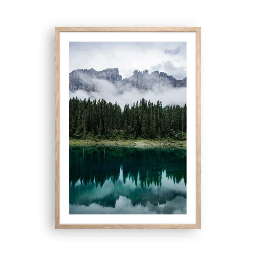 Pôster com moldura de carvalho claro - Calma, silêncio, não vamos acordar a água... - 50x70 cm