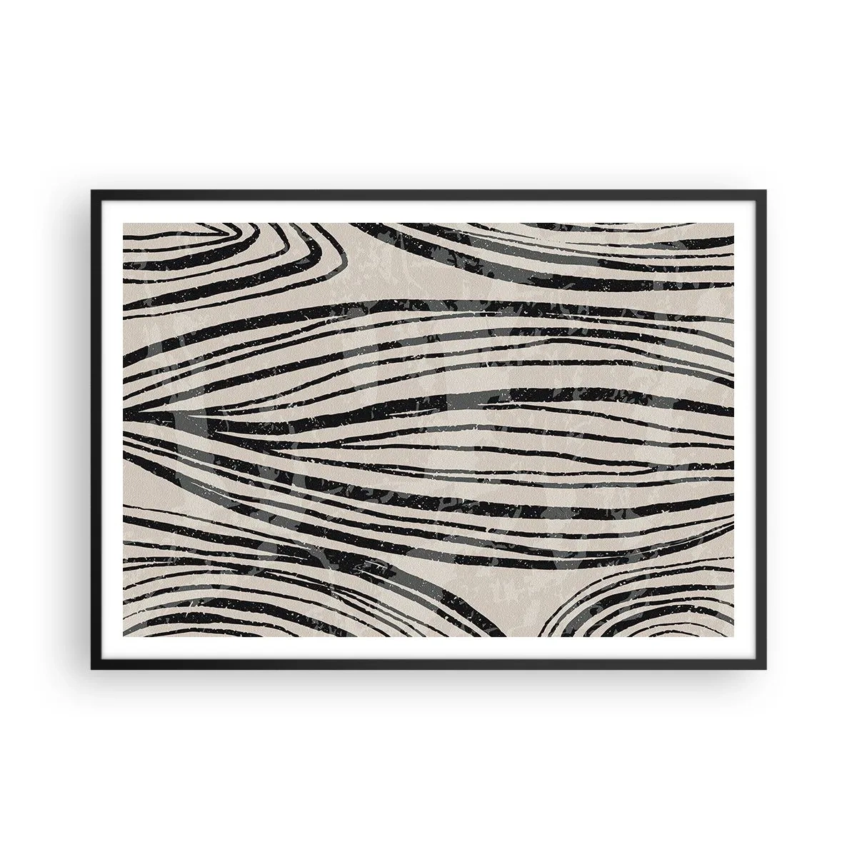 Pôster com moldura preta - Piscina em linha - 100x70 cm