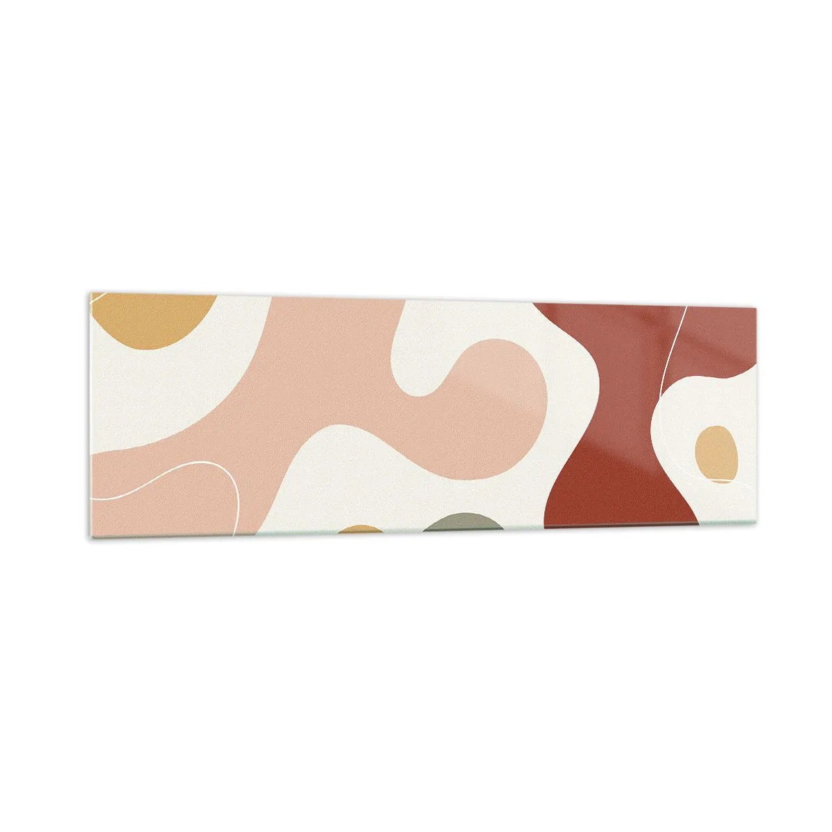 Quadro em vidro - Ziguezagues ornamentais - 160x50 cm