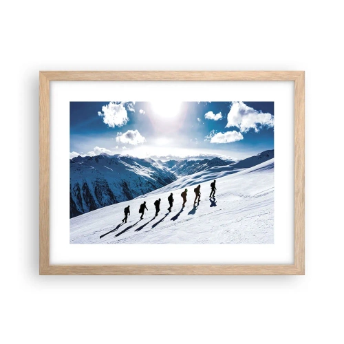 Pôster com moldura de carvalho claro - A equipa vencedora - 40x30 cm