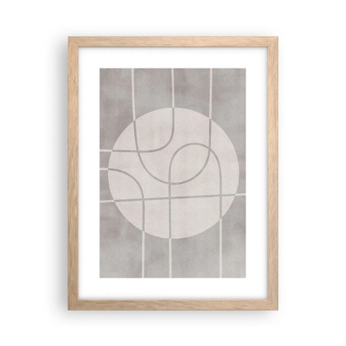 Pôster com moldura de carvalho claro - Circular e direto - 30x40 cm