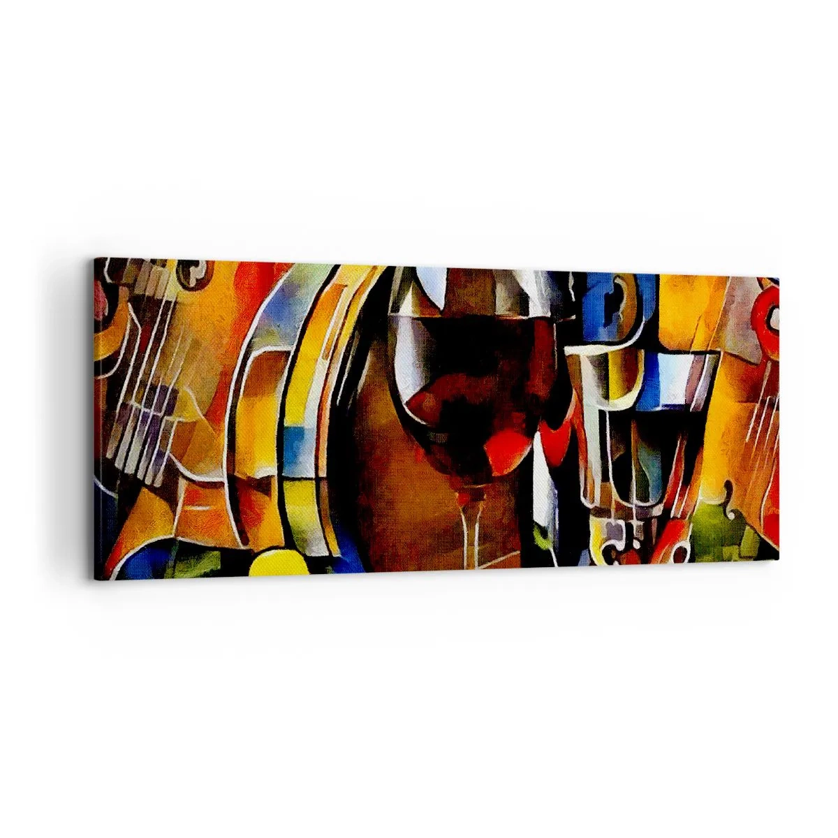 Quadro em tela - E o mundo ganha cor - 120x50 cm