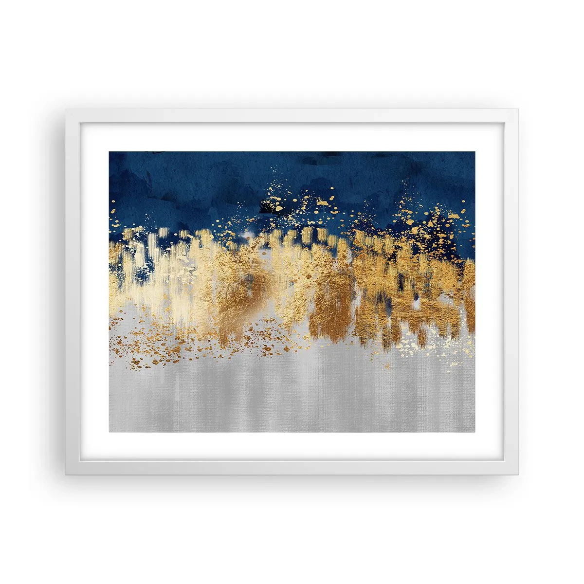 Pôster em moldura branca - Uma composição moderna com brilho - 50x40 cm