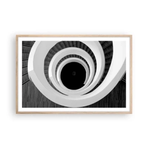 Pôster com moldura de carvalho claro - Ao âmago - 91x61 cm