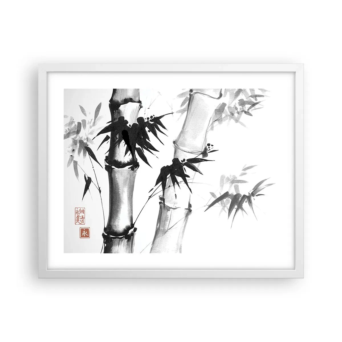 Pôster em moldura branca - Foco no Oriente - 50x40 cm