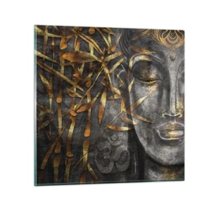 Quadro em vidro - Sinta a paz - 50x50 cm