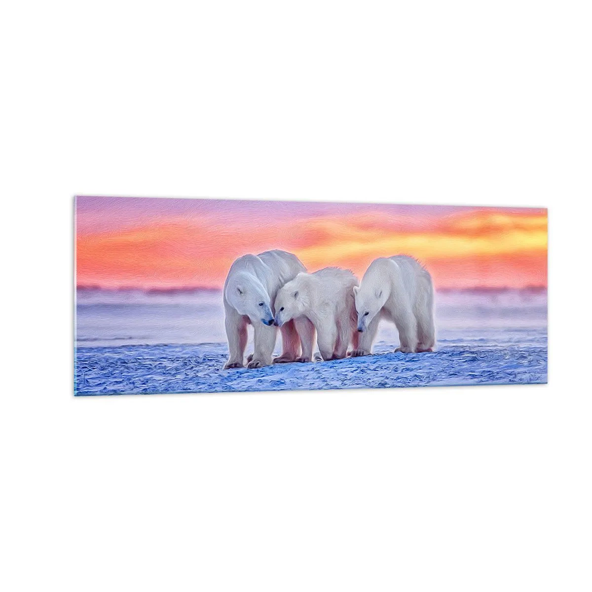 Quadro em vidro - Tudo o que precisa é de aconchego familiar - 140x50 cm