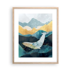 Pôster com moldura de carvalho claro - A beleza fresca do norte - 40x50 cm